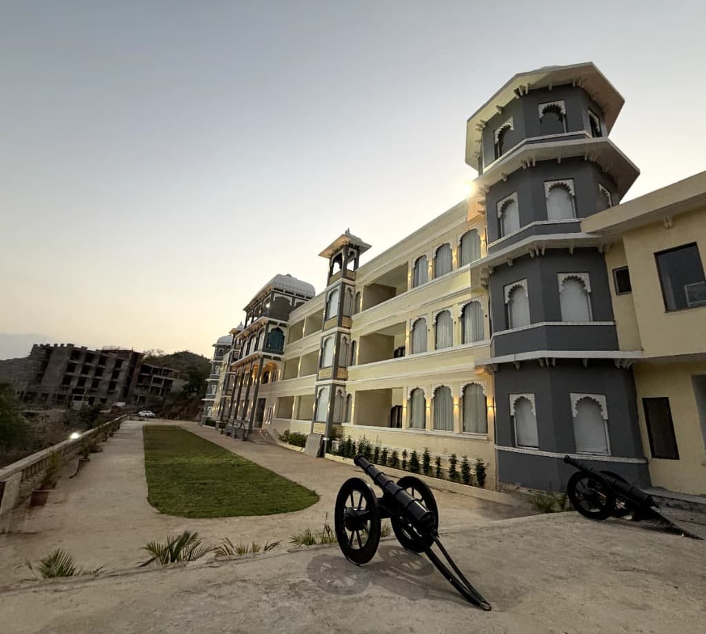 Resort Facade with Heritage Cannons